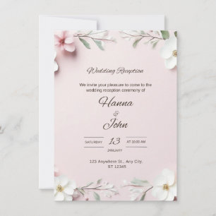 Elegante invitación a la boda de Personalizable