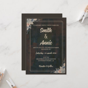 Elegante Invitación a la boda de pintura abstracta