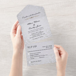 Elegante invitación a la boda de plata de la era d