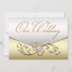 Elegante Invitación a la Boda de Rato de Diamante 
