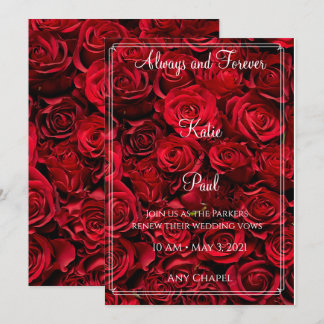 Elegante invitación a la boda de Rosas Rojas