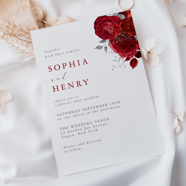 Elegante invitación a la boda de Scarlet Bloom (Subido por el creador)