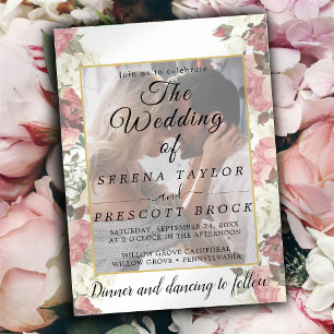 Elegante Invitación a la Boda de Vellum Floral