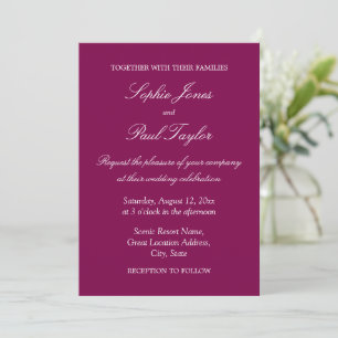 Elegante invitación a la Boda de Vino de Mora