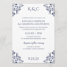 Elegante invitación a la boda de Vintage | Armada