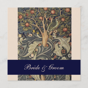 Elegante invitación a la boda de William Morris
