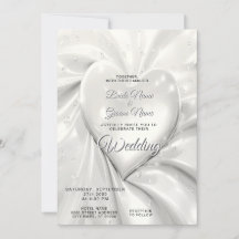 Elegante invitación a la boda del corazón de la cr