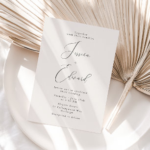 Elegante Invitación a la boda del guión de griego