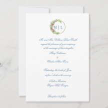 Elegante invitación a la boda en azul