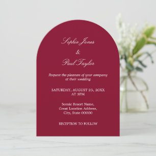 Elegante invitación a la boda en el Arco Borgoña
