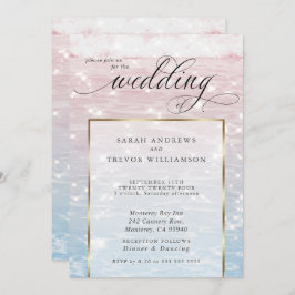 Elegante Invitación a la boda en la playa del océa