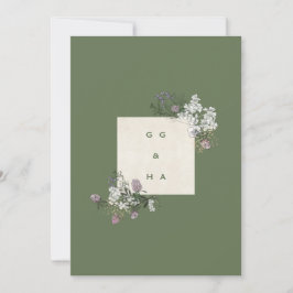 Elegante Invitación a la boda en monograma con sab