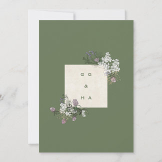 Elegante Invitación a la boda en monograma con sab
