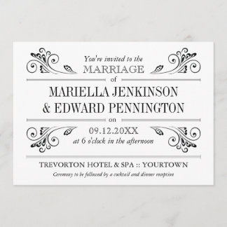 Elegante invitación a la boda espacial