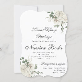 Elegante invitación a la boda española
