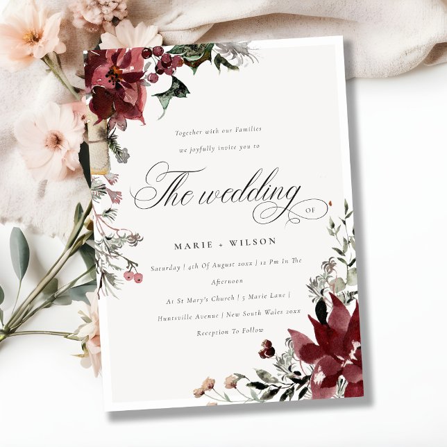 Elegante Invitación a la boda festiva de invierno  (Subido por el creador)