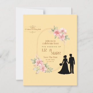 Elegante invitación a la boda floral