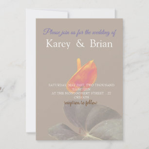 Elegante invitación a la boda floral