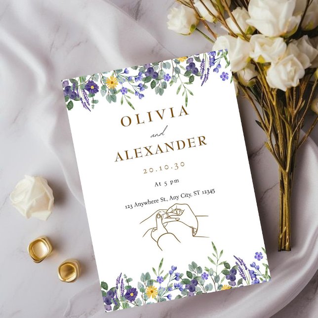 Elegante invitación a la boda floral (Subido por el creador)