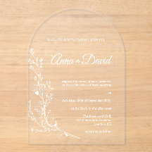 Elegante invitación a la boda floral arca