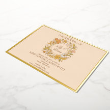Elegante invitación a la boda floral Art Nouveau