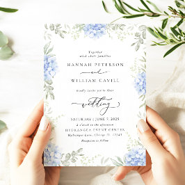 Elegante Invitación a la Boda Floral de Hydrangea