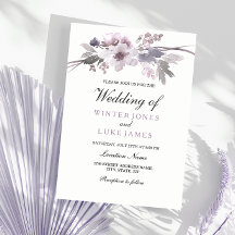 Elegante Invitación a la Boda Floral de Invierno G