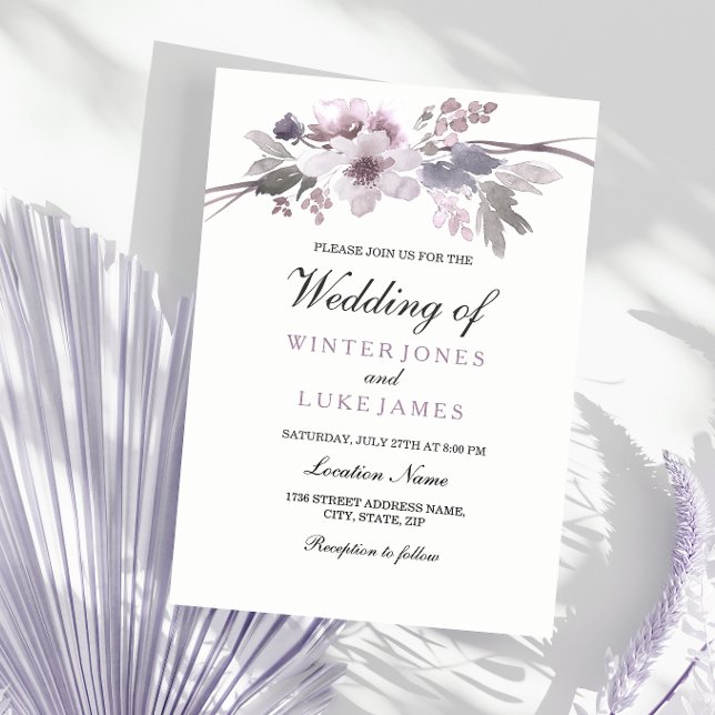 Elegante Invitación a la Boda Floral de Invierno G (Subido por el creador)