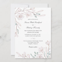 Elegante invitación a la boda floral de la Magnoli