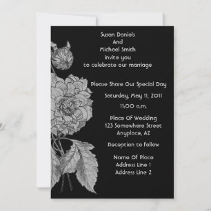 Elegante Invitación a la Boda Floral de Peony Plat