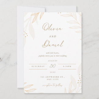 Elegante invitación a la boda floral de Rubor | Ed