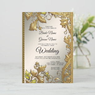 Elegante Invitación a la Boda Floral Decorativa Do