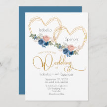 Elegante Invitación a la Boda Floral del Corazón d