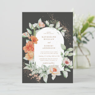 Elegante Invitación a la Boda Floral en el Jardín 