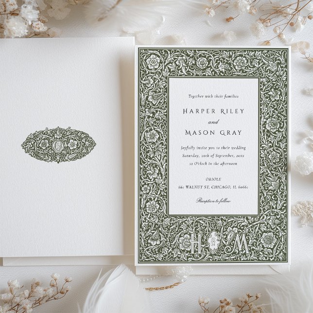 Elegante invitación a la boda floral en tonos tier (Subido por el creador)