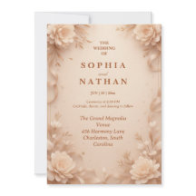 Elegante invitación a la boda floral | ¡Personaliz