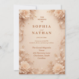 Elegante invitación a la boda floral | ¡Personaliz