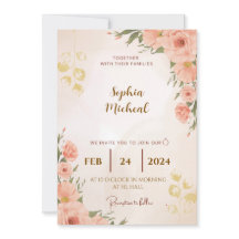 Elegante invitación a la boda floral | PERSONALIZA