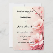 Elegante Invitación a la Boda Floral Rosa Romántic