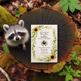 Elegante invitación a la boda floral rústica