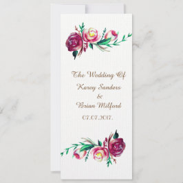 Elegante invitación a la boda floral rústica