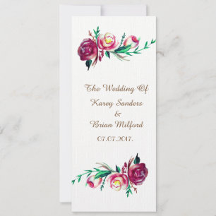 Elegante invitación a la boda floral rústica