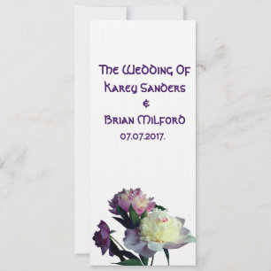 Elegante Invitación a la Boda Flores Peony