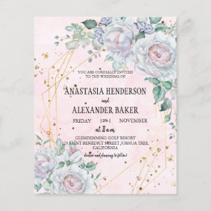 Elegante invitación a la boda. Flyer