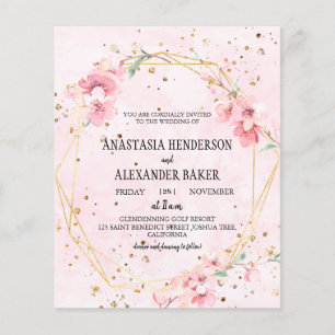 Elegante invitación a la boda. Flyer