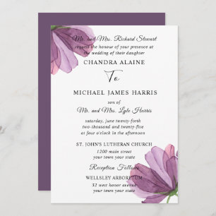 Elegante Invitación a la boda formal floral modern
