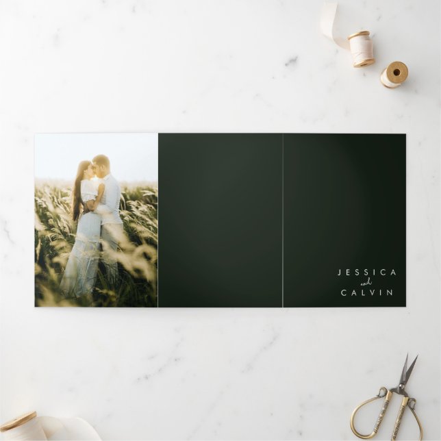 Elegante Invitación a la boda fotográfica cristian (Exterior)