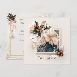 Elegante Invitación a la boda fotográfica de invie