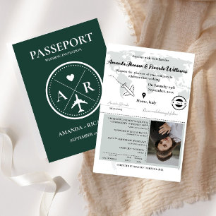 Elegante Invitación a la boda fotográfica de Pasap
