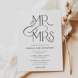 Elegante invitación a la boda fotográfica moderna